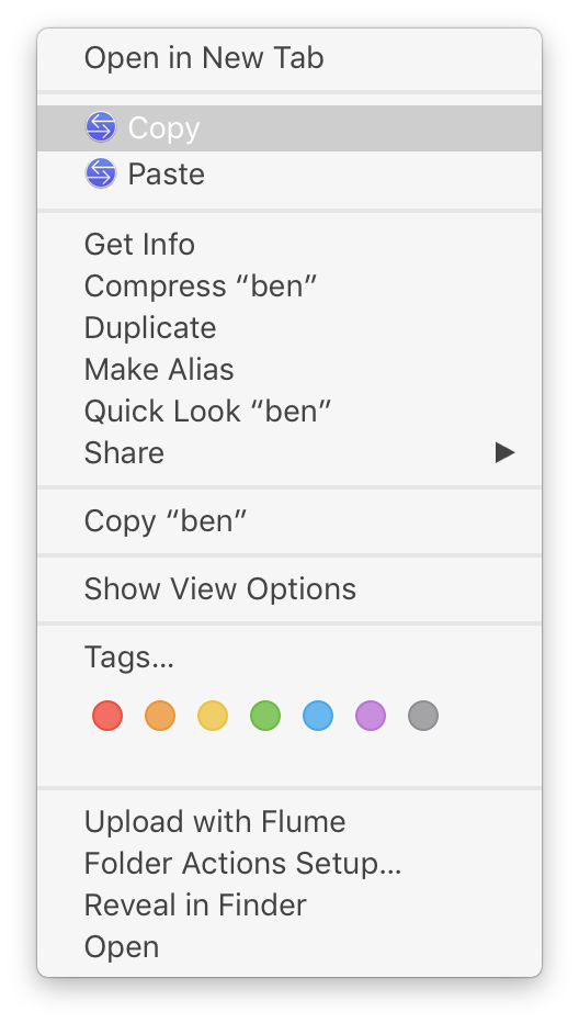 Duplicate menu item illustration