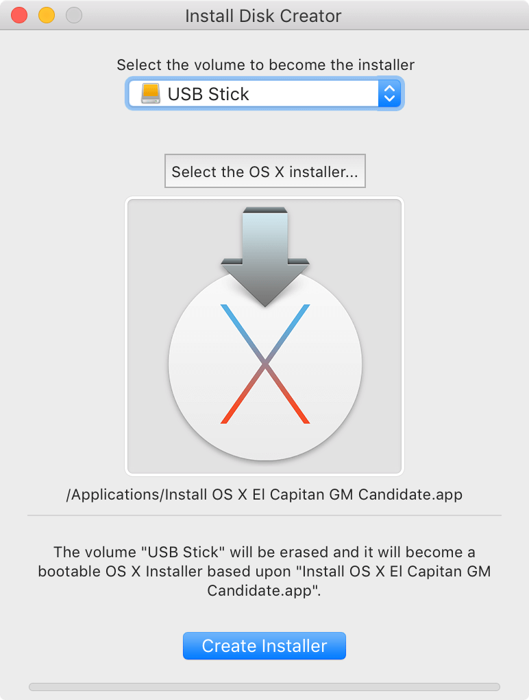 Create a usb installer for mac